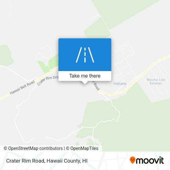 Crater Rim Road map