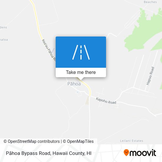 Pāhoa Bypass Road map