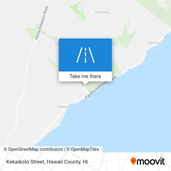 Kekaikolo Street map