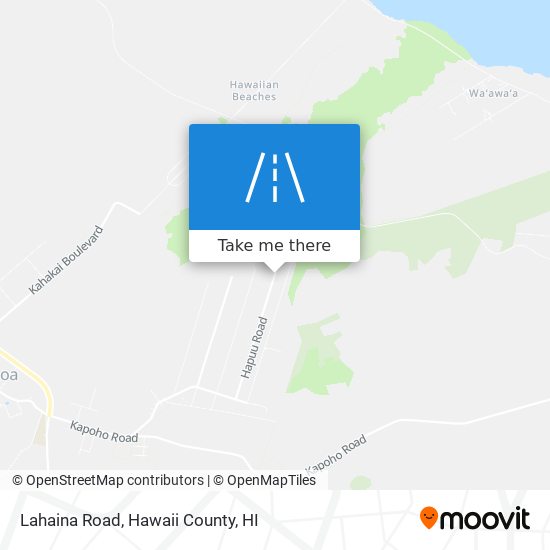 Lahaina Road map