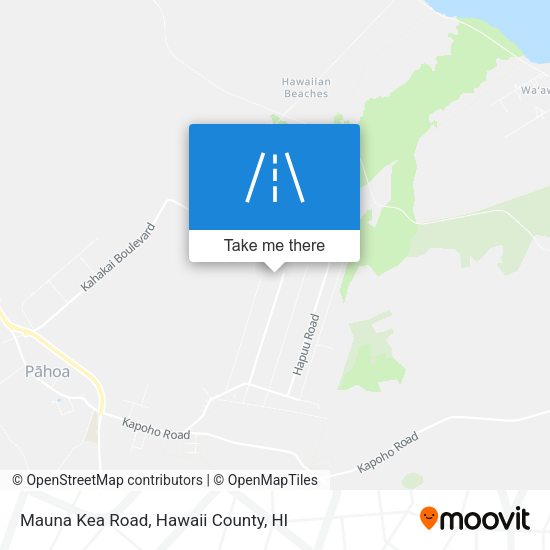 Mapa de Mauna Kea Road