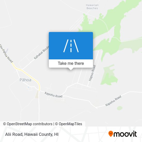 Mapa de Alii Road