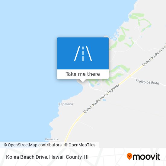 Kolea Beach Drive map