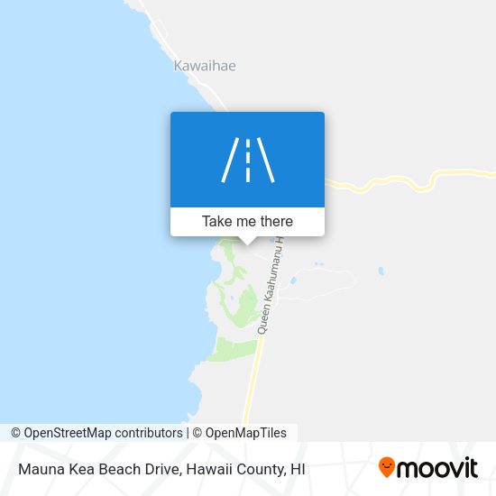 Mauna Kea Beach Drive map