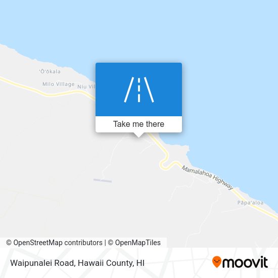 Waipunalei Road map