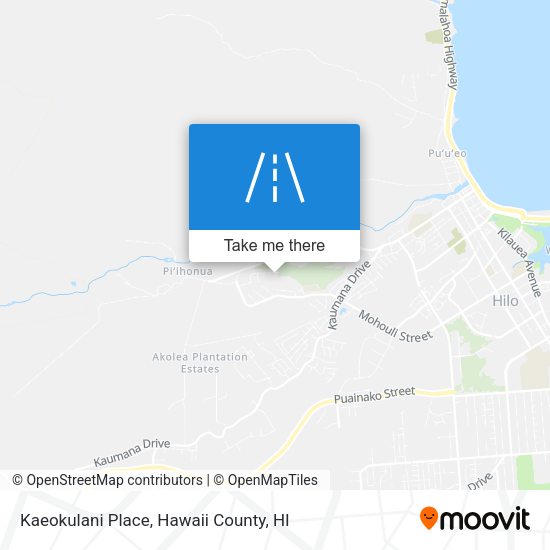 Kaeokulani Place map