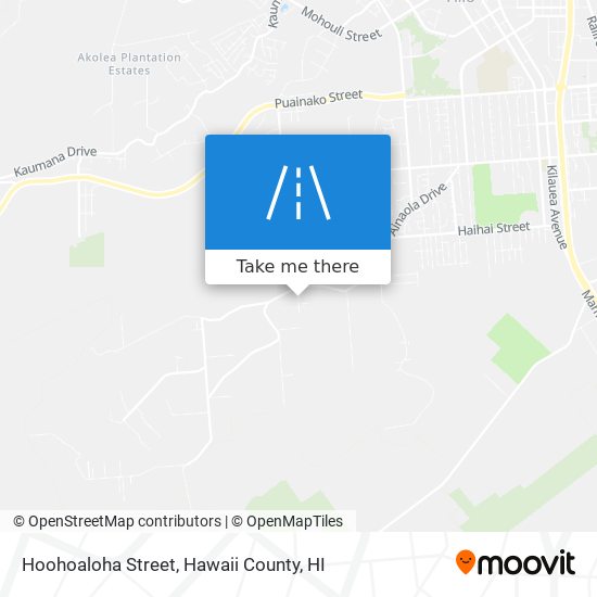 Hoohoaloha Street map