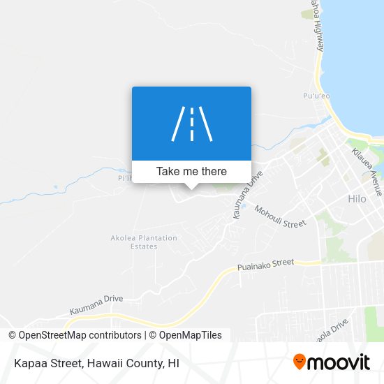 Kapaa Street map