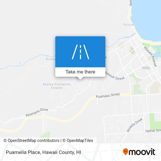 Puamelia Place map