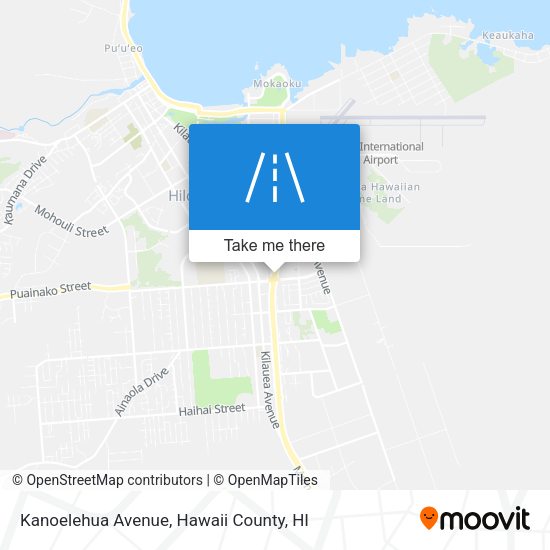 Mapa de Kanoelehua Avenue