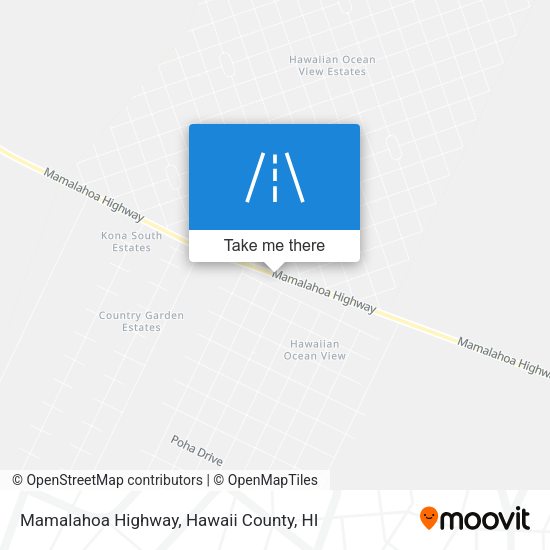 Mamalahoa Highway map