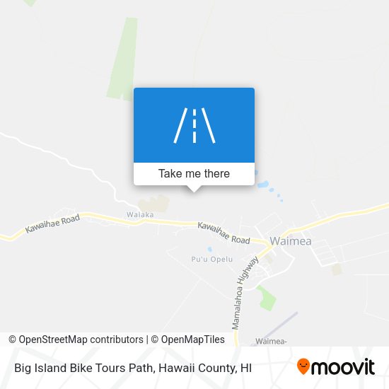 Mapa de Big Island Bike Tours Path