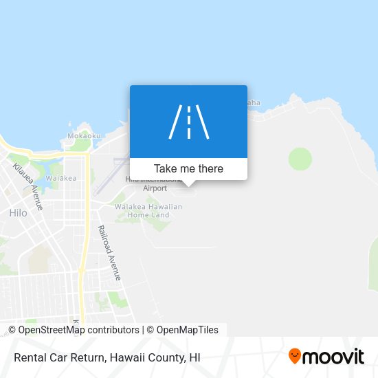 Rental Car Return map