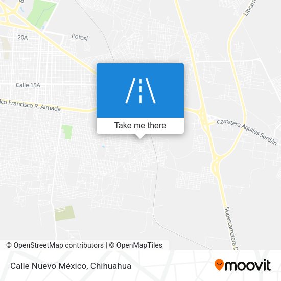 Calle Nuevo México map
