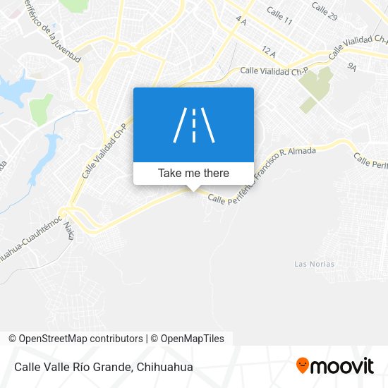 Calle Valle Río Grande map