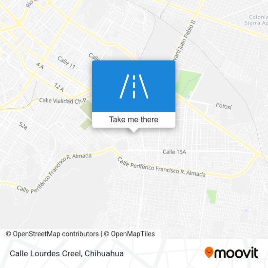 Calle Lourdes Creel map
