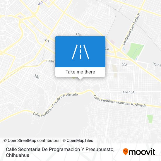 Calle Secretaria De Programación Y Presupuesto map