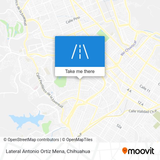 Lateral Antonio Ortíz Mena map