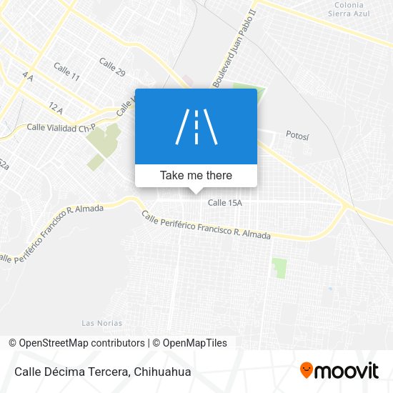 Calle Décima Tercera map