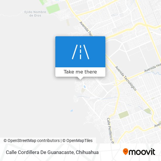 Calle Cordillera De Guanacaste map