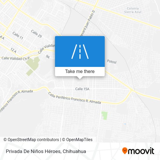Privada De Niños Héroes map