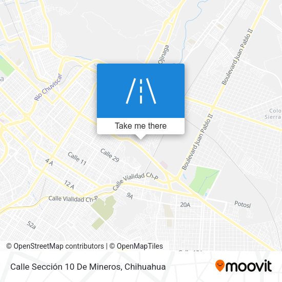 Mapa de Calle Sección 10 De Mineros