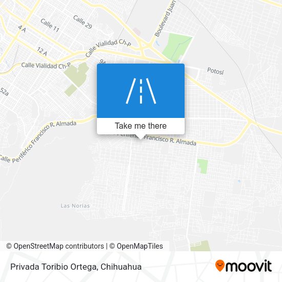 Mapa de Privada Toribio Ortega