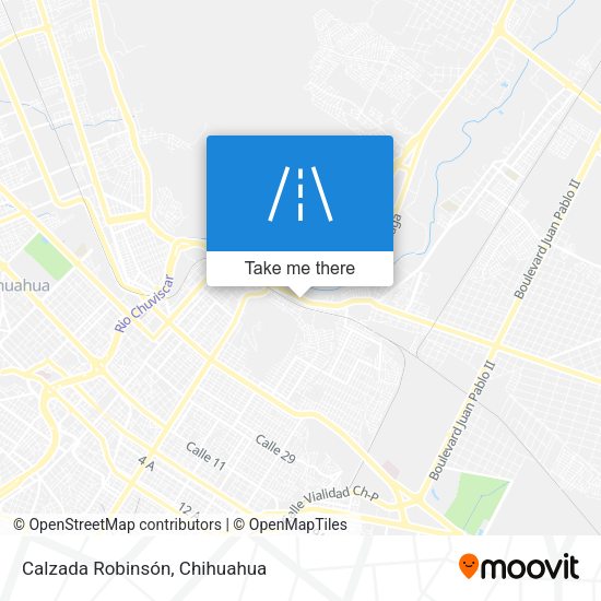 Calzada Robinsón map