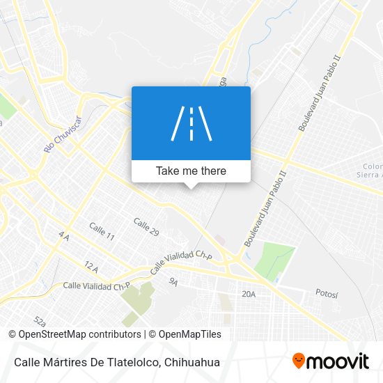 Calle Mártires De Tlatelolco map