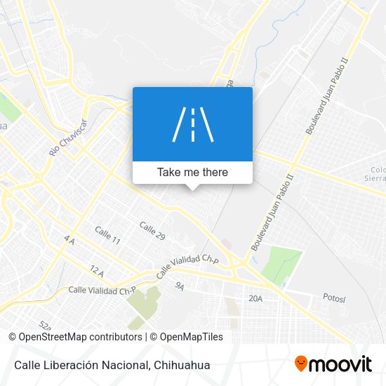 Mapa de Calle Liberación Nacional