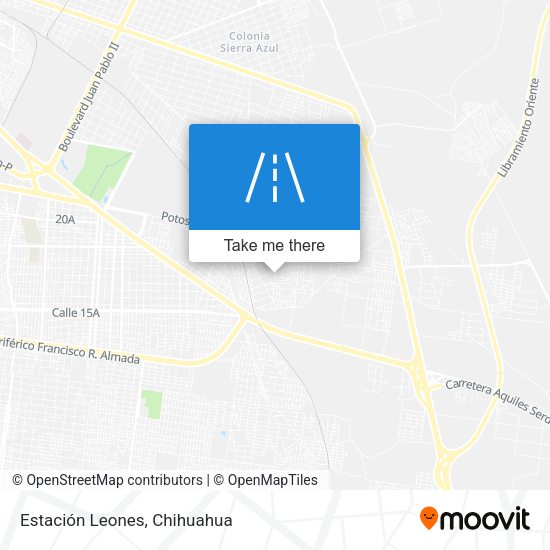 Estación Leones map