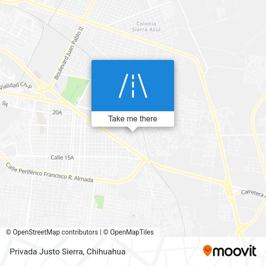 Privada Justo Sierra map