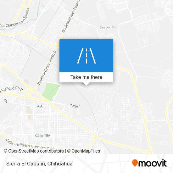 Sierra El Capulín map