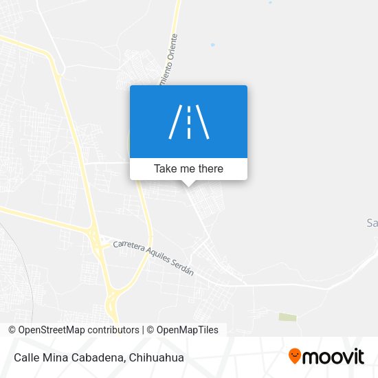 Calle Mina Cabadena map