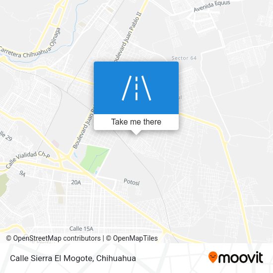 Calle Sierra El Mogote map