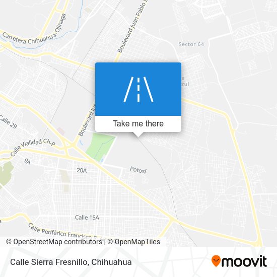 Calle Sierra Fresnillo map