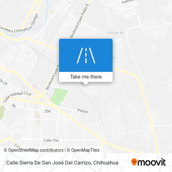 Mapa de Calle Sierra De San José Del Carrizo