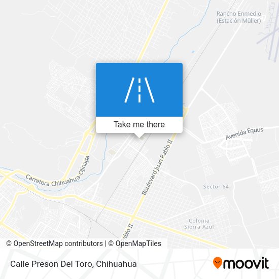 Calle Preson Del Toro map