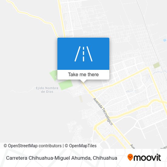 Carretera Chihuahua-Miguel Ahumda map