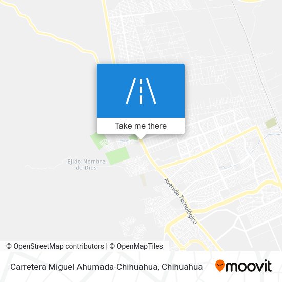 Mapa de Carretera Miguel Ahumada-Chihuahua