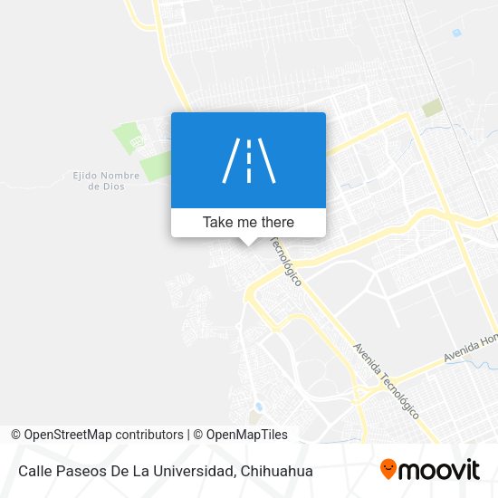 Mapa de Calle Paseos De La Universidad