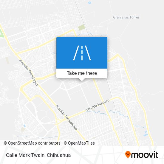 Calle Mark Twain map