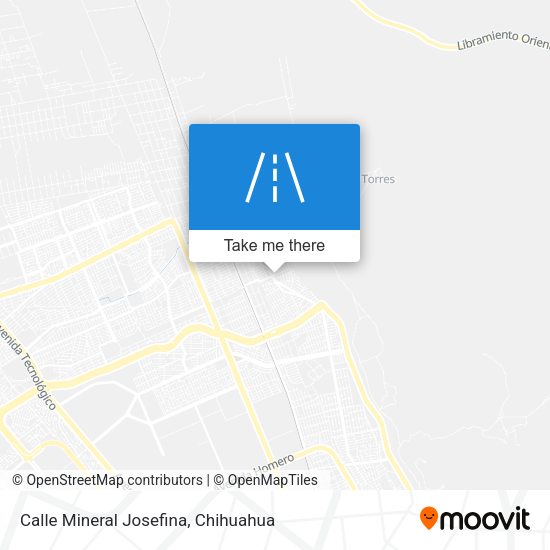 Calle Mineral Josefina map