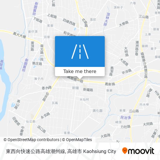 東西向快速公路高雄潮州線地圖