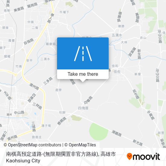 南橫高預定道路-(無限期擱置非官方路線)地圖