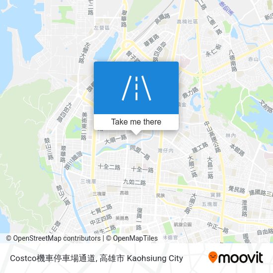Costco機車停車場通道 map