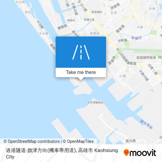 過港隧道-旗津方向(機車專用道) map
