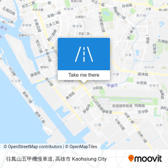 往鳳山五甲機慢車道地圖