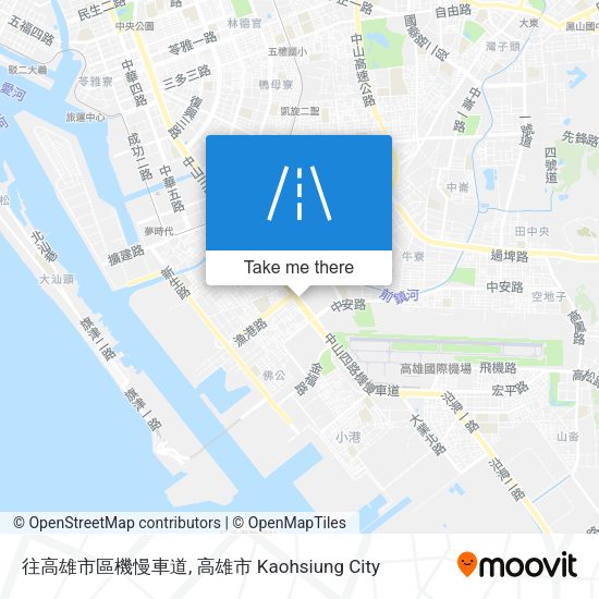 往高雄市區機慢車道 map