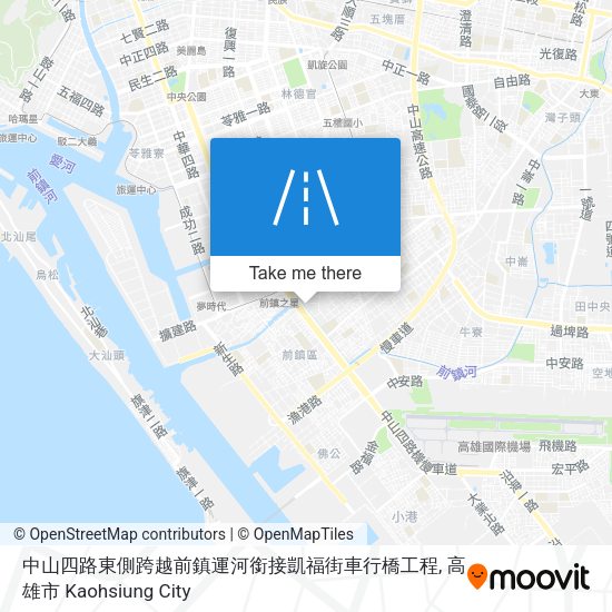 中山四路東側跨越前鎮運河銜接凱福街車行橋工程 map